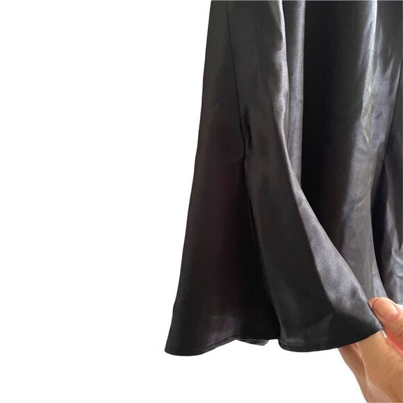 CRINOLINES AND LACE Vintage Nightie Chemise
Black With White Trim M - Picture 3 of 5